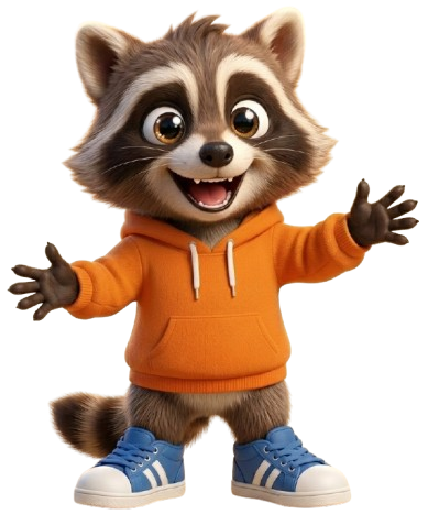 Mapy, el mapache protagonista de Las cuentas de Mapy