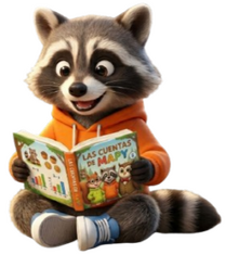 Mapy, el mapache protagonista de Las cuentas de Mapy